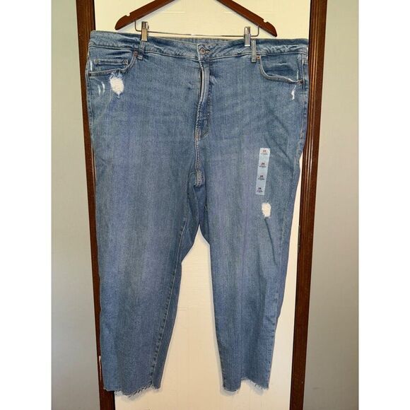 Old Navy High-Waisted Secret-Smooth Pockets O.G. Straight Ankle Jeans Size 26 - Picture 1 of 12